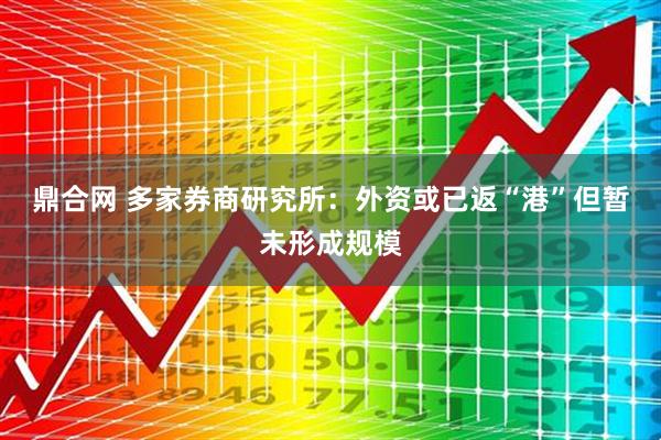 鼎合网 多家券商研究所：外资或已返“港”但暂未形成规模