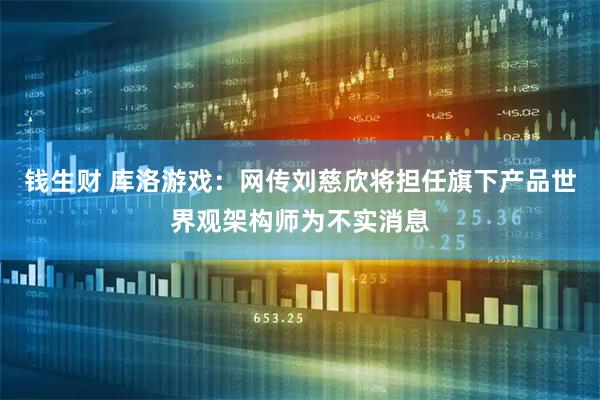钱生财 库洛游戏：网传刘慈欣将担任旗下产品世界观架构师为不实消息